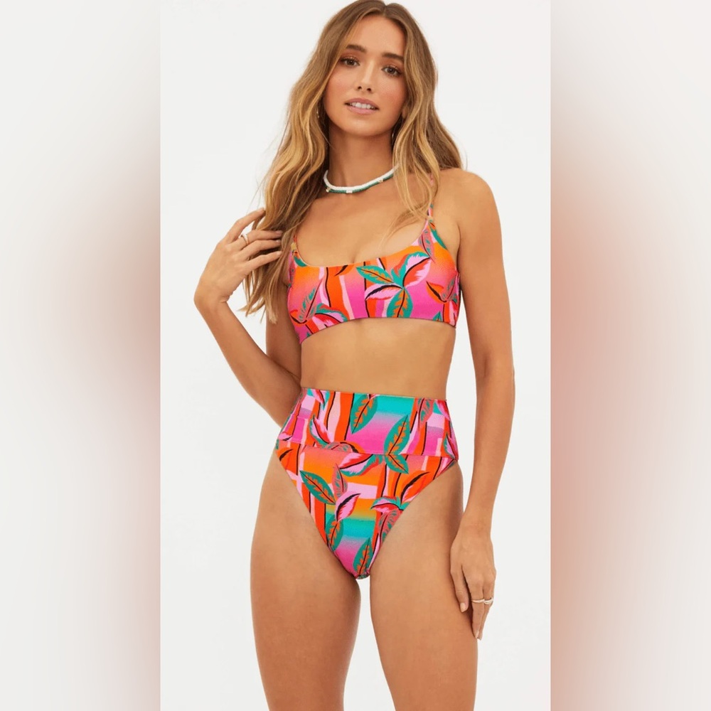 BEACH RIOT BIKINI IN PALM BEACH PRINT SIZE MEDIUM